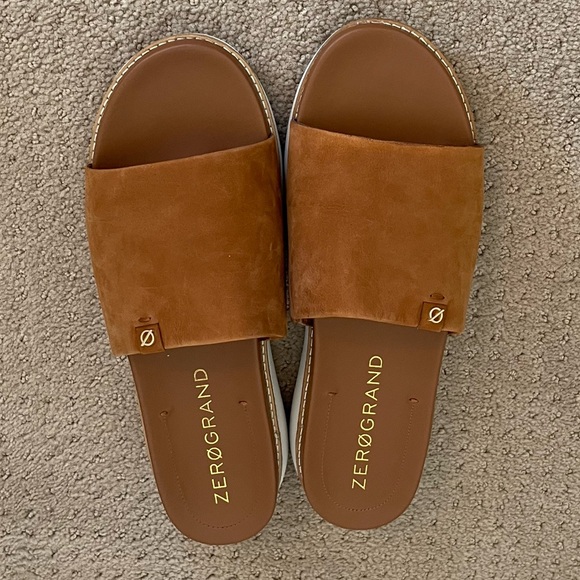 Cole Haan Zerogrand Slide Sandal In British Tan - 30% Off  Cole Haan Zerogrand Gobal Leather Slide Sandals Size 11B